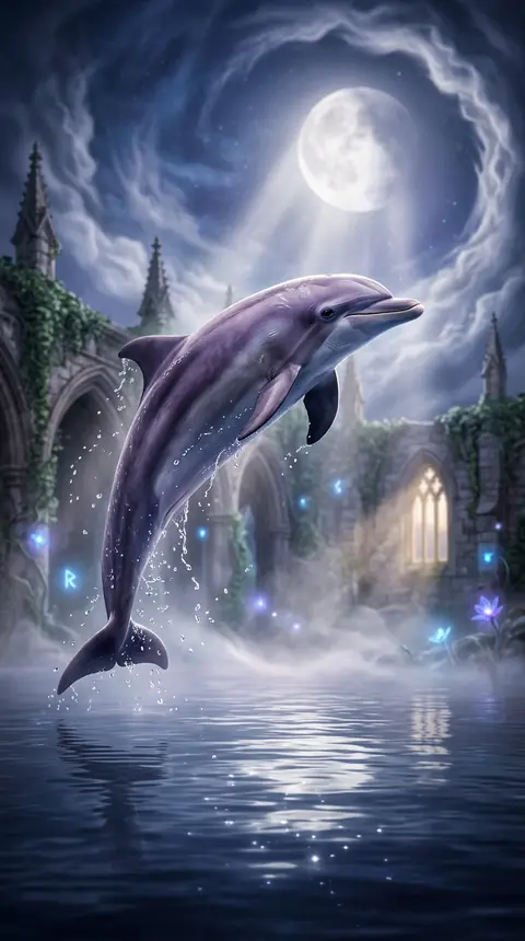 Dream art of a dolphin