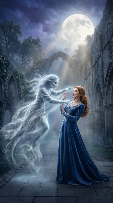 Dream art of a ghost attacking you