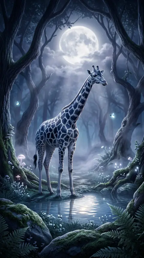Dream art of a giraffe
