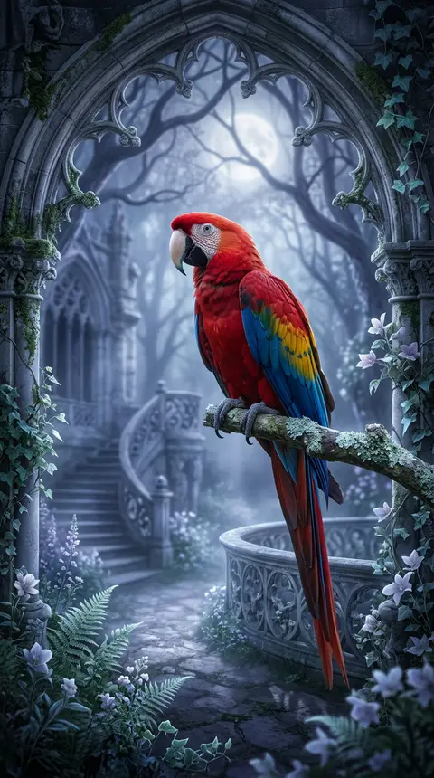 Dream art of a parrot