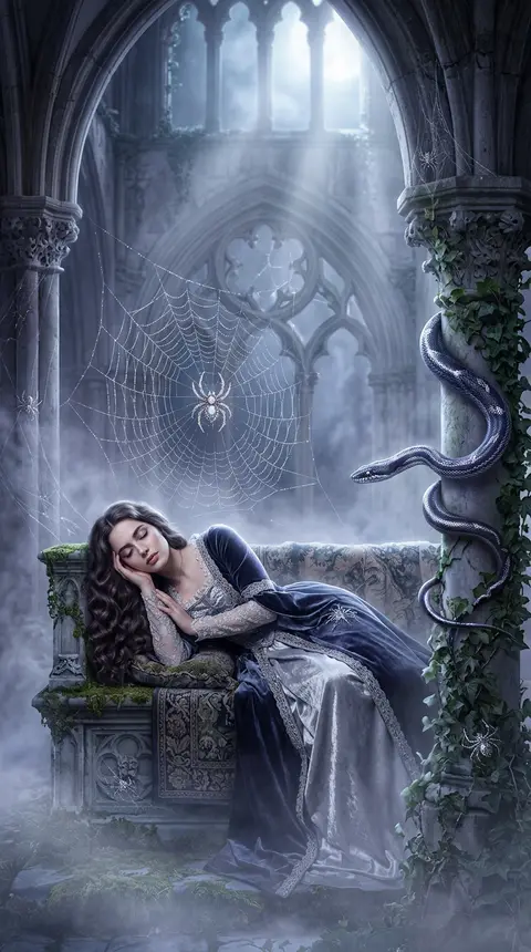 Dream art of spider and snake